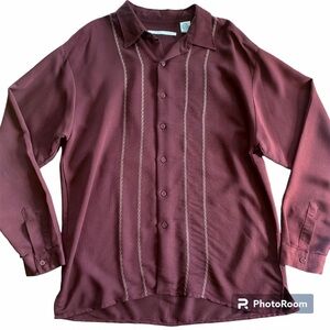 Linea Dome Men's Button Down Vintage Long Sleeve Shirt